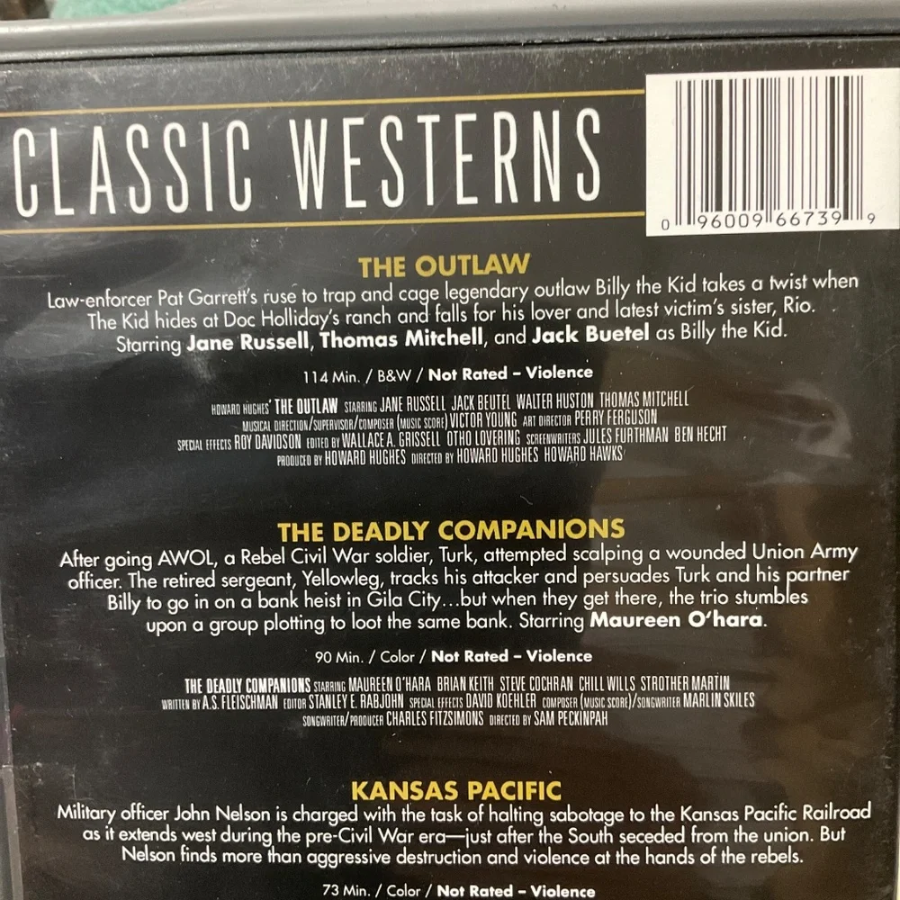 DVD -  4 films classic westerns.  V146